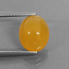 Ópalo de fuego naranja natural de 2,87 ct, corte óvalo, translúcido