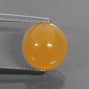 Ópalo de fuego naranja natural de 3,25 ct, corte óvalo, translúcido