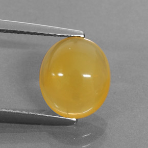 Ópalo de fuego naranja natural de 2,42 ct, corte óvalo, translúcido