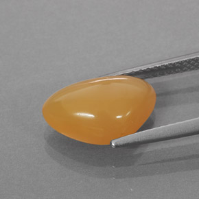 Ópalo de fuego naranja natural de 2,86 ct, trillón, translúcido