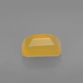 Ópalo de fuego Naranja amarillo natural de 1.68 ct, corte esmeralda, Translúcido
