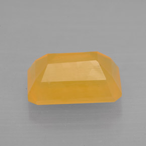 Ópalo de fuego naranja natural de 3,35 ct, corte esmeralda, translúcido