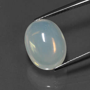 Ópalo de fuego blanco natural de 5,60 ct, corte óvalo, transparente