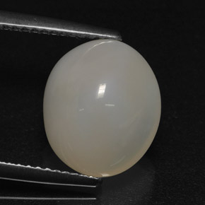 Ópalo de fuego blanco natural de 4,41 ct, corte óvalo, translúcido