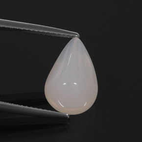 Ópalo de fuego blanco natural de 4,13 ct, en forma de pera, translúcido