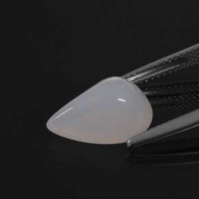 Ópalo de fuego blanco natural de 4,13 ct, en forma de pera, translúcido