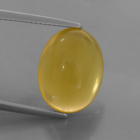 Ópalo de fuego amarillo natural de 7,92 ct, transparente, transparente / translúcido