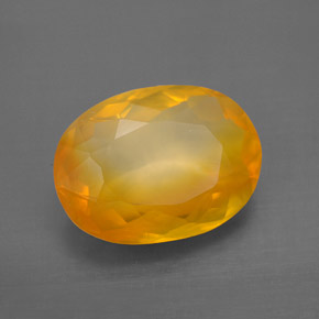 Ópalo de fuego Naranja amarillo natural de 5.11 ct, Transparente, Transparente / Translúcido