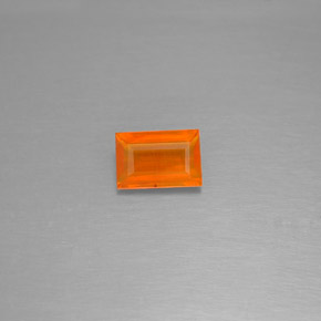 Ópalo de fuego naranja natural de 0,43 ct, transparente, transparente / translúcido