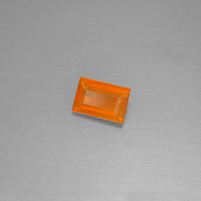 Ópalo de fuego naranja natural de 0,43 ct, transparente, transparente / translúcido