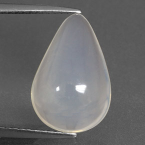 Ópalo de fuego blanco natural de 4,07 ct, en forma de pera, transparente