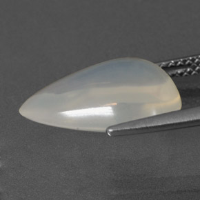 Ópalo de fuego blanco natural de 4,07 ct, en forma de pera, transparente