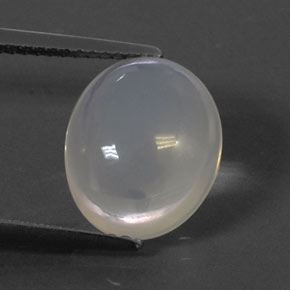 Ópalo de fuego blanco natural de 4,47 ct, corte óvalo, transparente