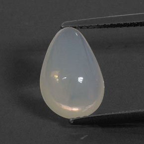 Ópalo de fuego blanco natural de 2,33 ct, en forma de pera, transparente