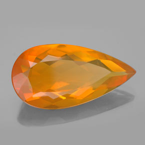 Ópalo de fuego naranja natural de 7,48 ct, transparente, transparente / translúcido