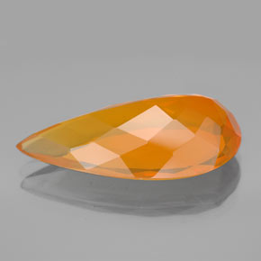 Ópalo de fuego naranja natural de 7,48 ct, transparente, transparente / translúcido