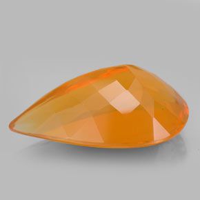 Ópalo de fuego naranja natural de 16,10 ct, transparente, transparente / translúcido