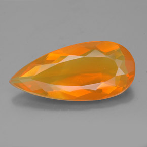 Ópalo de fuego naranja natural de 3,89 ct, transparente, transparente / translúcido