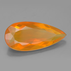Ópalo de fuego naranja natural de 3,89 ct, transparente, transparente / translúcido