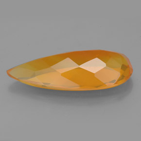 Ópalo de fuego naranja natural de 3,89 ct, transparente, transparente / translúcido