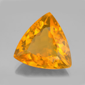 Ópalo de fuego naranja natural de 8,88 ct, trillón, transparente