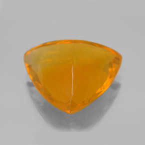 Ópalo de fuego naranja natural de 8,88 ct, trillón, transparente