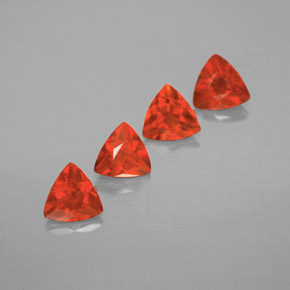 Gemas de ópalo de fuego naranja natural de  ct, trillón, transparente