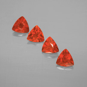 Gemas de ópalo de fuego naranja natural de  ct, trillón, transparente