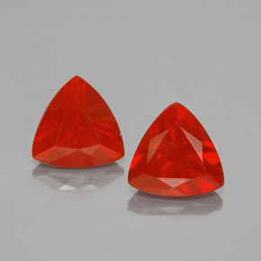 Gemas de ópalo de fuego naranja natural de  ct, trillón, transparente
