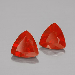 Gemas de ópalo de fuego naranja natural de  ct, trillón, transparente