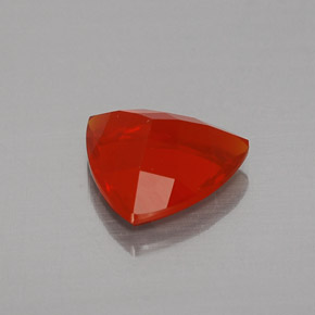 Ópalo de fuego naranja natural de 1,16 ct, trillón, transparente