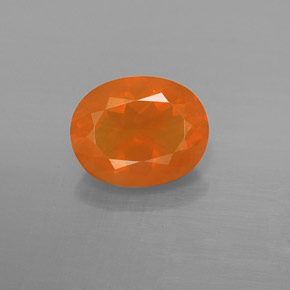 Ópalo de fuego Naranja natural de 2.10 ct, Corte Óvalo, Transparente