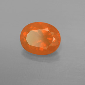Ópalo de fuego Naranja natural de 2.10 ct, Corte Óvalo, Transparente