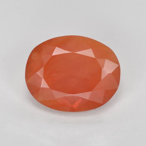 Ópalo de fuego naranja natural de 1,70 ct, corte óvalo, transparente