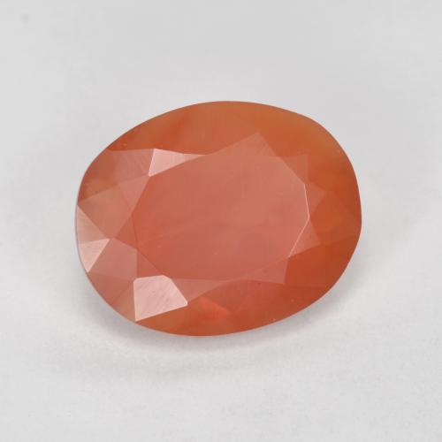 Ópalo de fuego naranja natural de 1,70 ct, corte óvalo, transparente