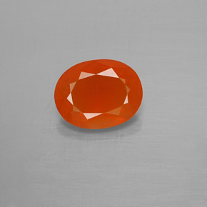 Ópalo de fuego naranja natural de 1,19 ct, corte óvalo, transparente