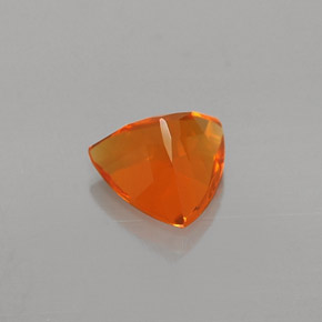Ópalo de fuego naranja natural de 0,57 ct, trillón, transparente