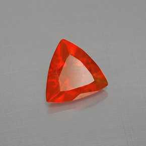 Ópalo de fuego naranja natural de 0,37 ct, trillón, transparente