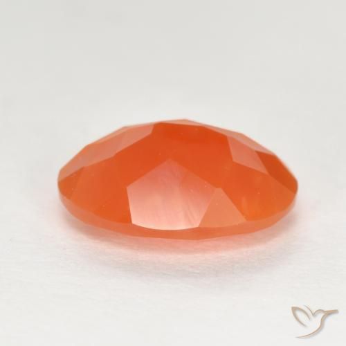 Ópalo de fuego Naranja medio natural de 1.18 ct, Corte Óvalo, Transparente