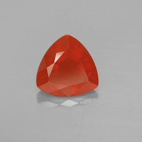 Ópalo de fuego Naranja rojizo natural de 1.97 ct, Trillón, Transparente