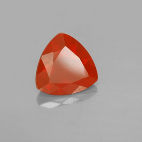 Ópalo de fuego Naranja rojizo natural de 1.97 ct, Trillón, Transparente