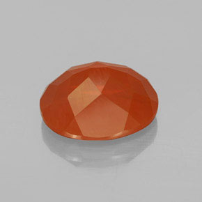 Ópalo de fuego Naranja rojizo natural de 4.76 ct, Corte Óvalo, Transparente