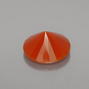 Ópalo de fuego Naranja rojizo natural de 2.22 ct, Redondo, Transparente