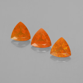 Gemas de ópalo de fuego naranja natural de  ct, trillón, transparente