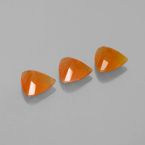 Gemas de ópalo de fuego naranja natural de  ct, trillón, transparente