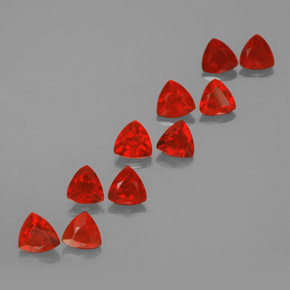 Gemas de ópalo de fuego naranja natural de  ct, trillón, transparente
