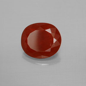 Ópalo de fuego Naranja rojizo natural de 2.57 ct, Corte Óvalo, Transparente