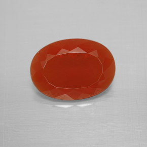 Ópalo de fuego naranja natural de 2,83 ct, corte óvalo, transparente