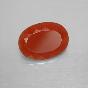 Ópalo de fuego naranja natural de 2,83 ct, corte óvalo, transparente