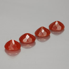 Gemas de ópalo de fuego naranja natural de 2,88 ct, corte óvalo, transparente